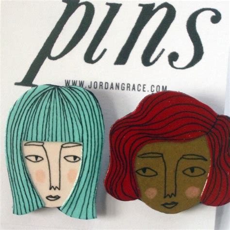 Girly Pins In Spearmint And Red