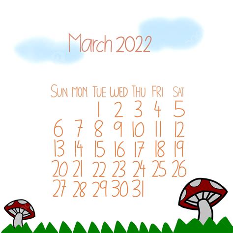 Kalenderjahr 2022 März 2022 Kalenderillustration März 2022 Kalender