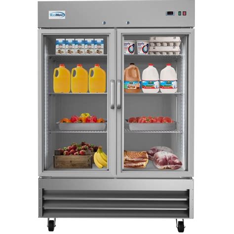 Koolmore 47 Cu Ft Commercial Refrigerator 2 Glass Door Reach In