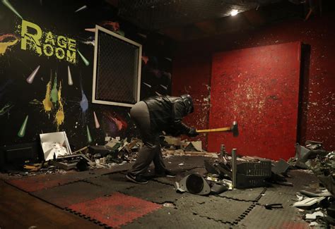 Smash A Tv Relieve Stress Patrons Pay To Break Stuff At Rage Rooms