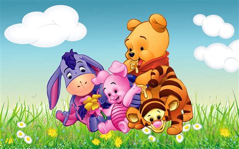 Desktop Of Cartoon Winnie The Pooh Tigger Piglet And Eeyore Babies