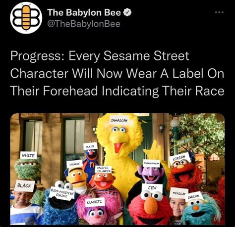 Ged I The Babylon Bee Thebabylonbee Progress Every Sesame Street