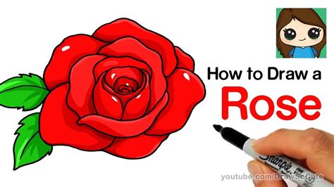 Your rose flower drawing is now ready. How to Draw a Rose step by step Easy | Rose step by step ...