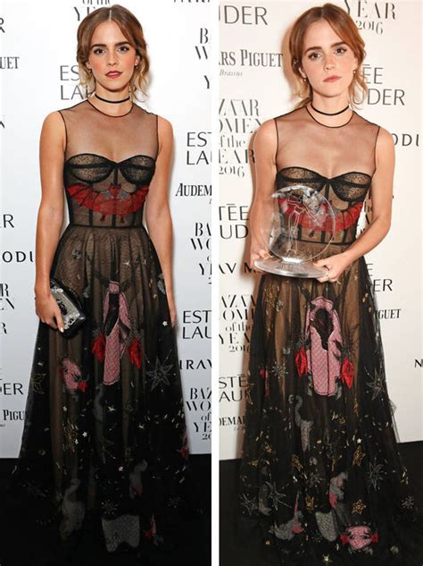 Harpers Bazaar Awards Emma Watson Steals The Spotlight In Sheer