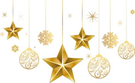 Golden Christmas Star Ornaments Png Png Play