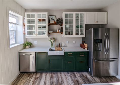 Sage Green Kitchen Cabinets With White Appliances | Dandk Organizer