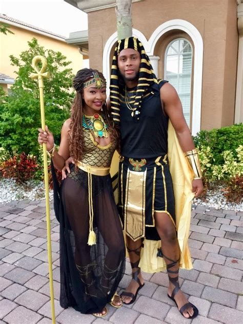 King Tut And Queen Cleopatra Couple Halloween Costumes Cute Couple Halloween Costumes
