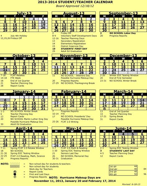Pasco County Calendar