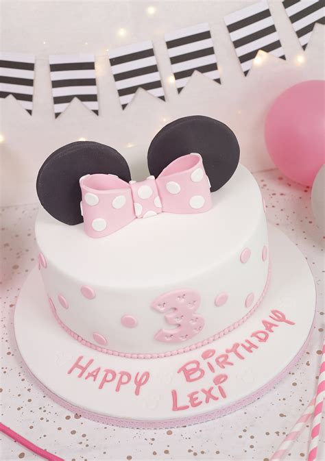 Minnie Mouse Inspired 3rd Birthday Cake Cakey Goodness