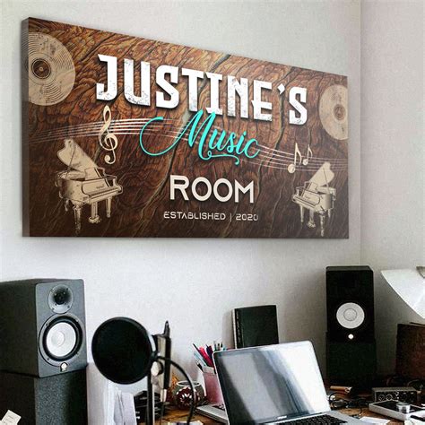 Music Room Sign Custom Name Music Room Sign Personalized Ts Etsy