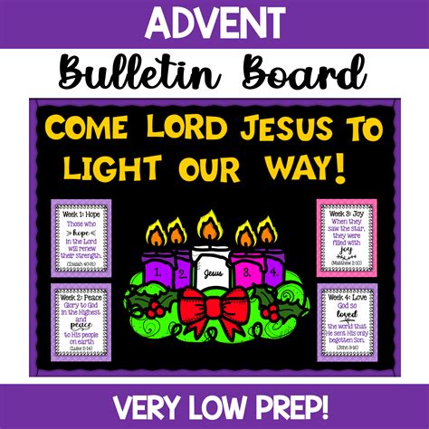 come lord jesus advent christmas bulletin board classful