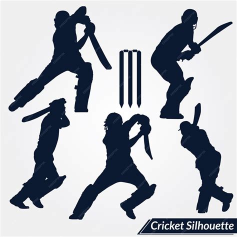 Premium Vector Cricket Batsman Silhouette Vector Graphics