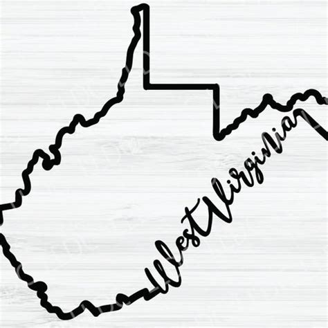 West Virginia State Svg Dxf File Svg Files For Cricut Clip Art Etsy