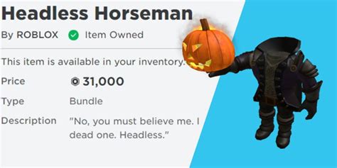 How Much Is Headless Horseman Bundle On Roblox