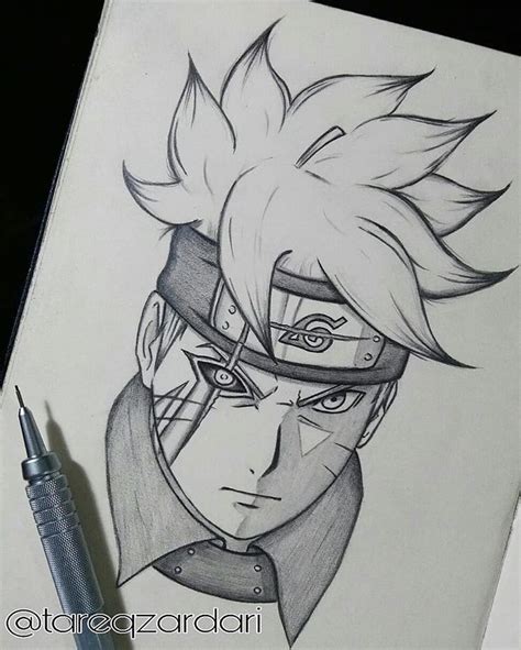 Finished Sketch Of Boruto Naruto Sketch Drawing Naruto Sketch Anime