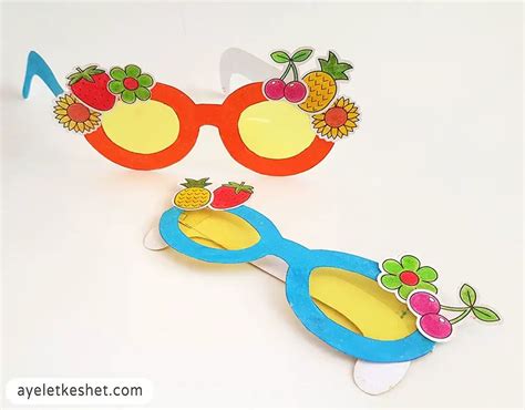 Diy Craft Paper Sunglasses With Templates Ayelet Keshet