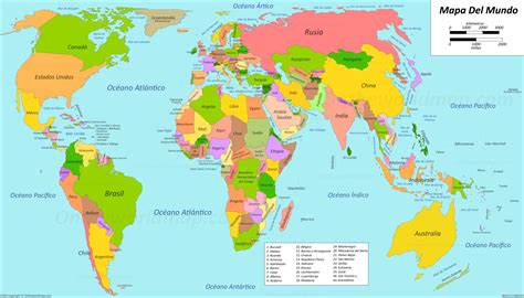 El otro lado del plano grande es proporcional en mayor medida. Mapa Del Mundo | Mapas de todos los países, ciudades y ...
