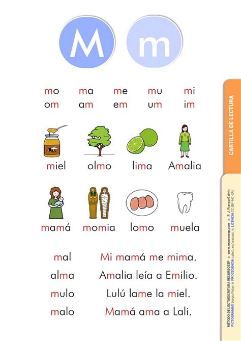 Método De Lectoescritura Recursosep Letra Mm Fuente De Imprenta