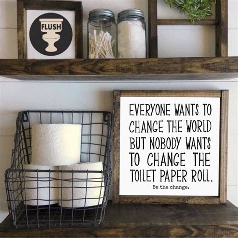 If you like contemporary art, you will adore this idea. Rustic farmhouse printables bathroom wall art decor ...
