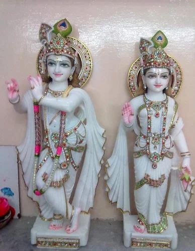 white and golden hindu marble lord krishna moorti size min 12 inch to 150 inch at rs 25000 in