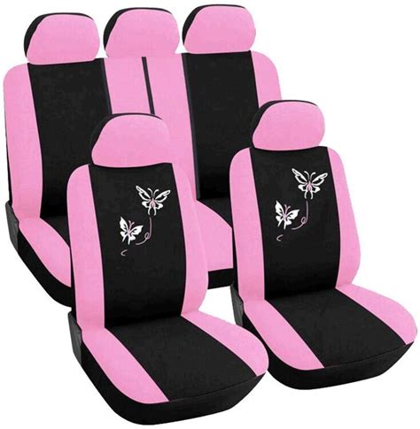 Autoyouth Pink Car Seat Covers For Women Full Set Universal Pink Size