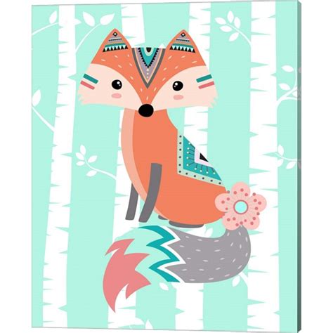 Trinx Tribal Fox Girl Ii By Tamara Robinson Wrapped Canvas Print