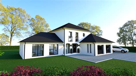 Plan d une maison moderne. Grande maison moderne d'une superficie de 180m² habitable ...