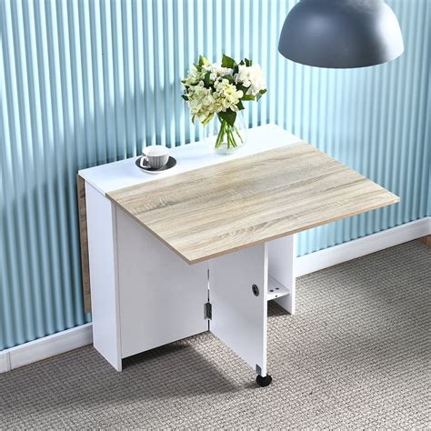 Ansleyandhosho Modern Dropleaf Extension Dining Table Folding Console
