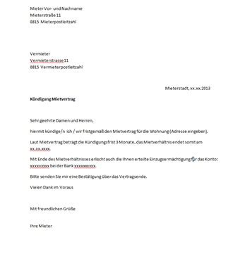 Startseite wohnen widerspruch kündigung mietvertrag hier einlegen. Kostenlose Vordrucke Mietvertrag