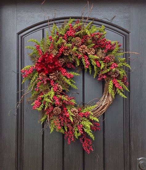 Christmas Wreath Winter Wreath Holiday Door