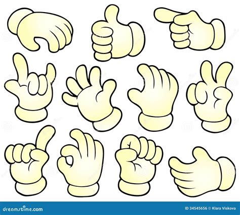 Cartoon Hands Theme Collection 1 Stock Vector Illustration Of