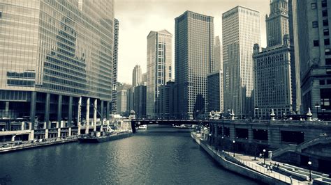 Building Urban City River Chicago Wallpapers Hd