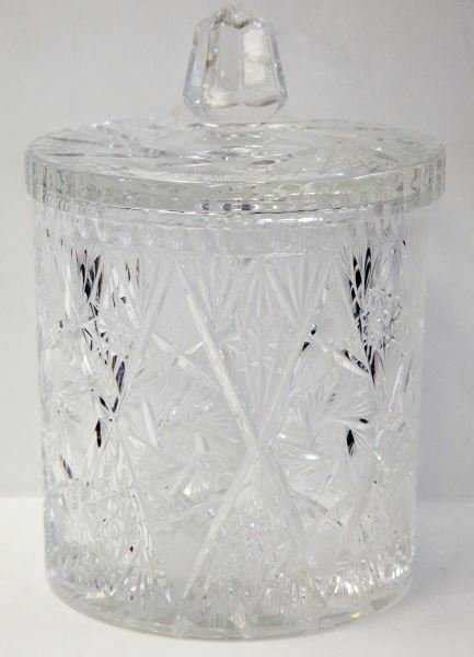 Hand Cut Lead Crystal Ice Bucket With Lid