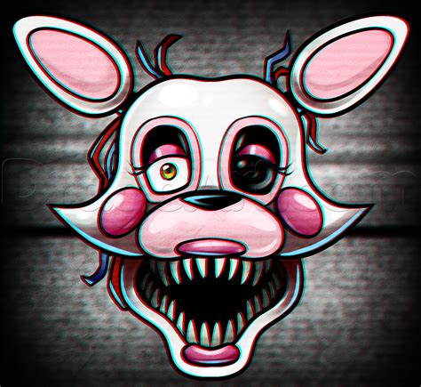 How To Draw Mangle From Five Nights At Freddys 2 Step By Step Video