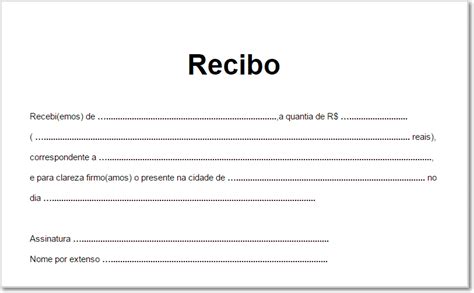 Recibo Simples Para Imprimir Images And Photos Finder