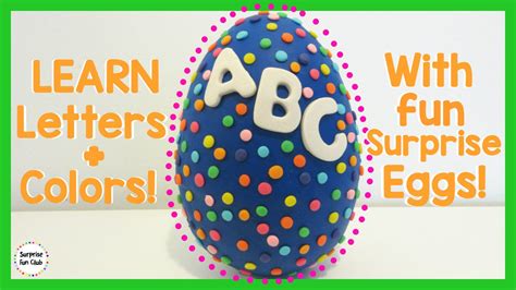Learn Letters And Colors With Abc Play Doh Surprise Eggs Youtube
