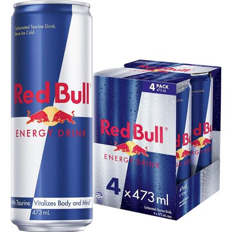 Red Bull Energy Drink 473ml X4 Pack Woolworths
