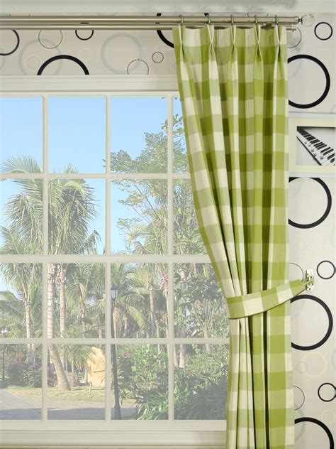 Moonbay Checks Double Pinch Pleat Cotton Extra Long Curtain 108 120