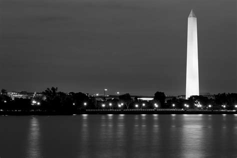 night photography washington monument and washington dc 4k HD Wallpaper