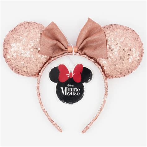 Disney® Minnie Mouse Sequined Ears Headband Rose Gold Claires