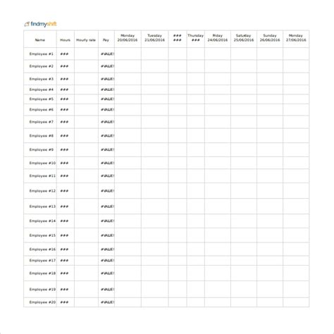 10 Schedule Templates In Excel Sample Templates