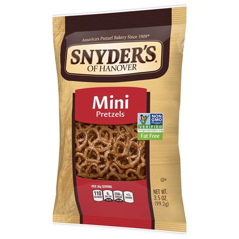 Snyders Of Hanover Mini Pretzels 35 Ounce Bags Pack Of 48 On