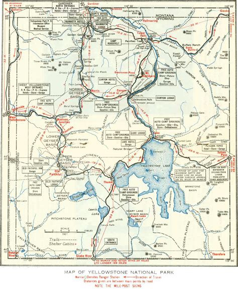 Yellowstone Trail Map London Top Attractions Map