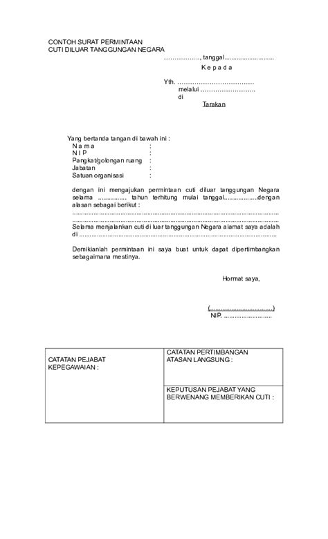 Savesave contoh surat untuk cuti bersalin bagi pns indonesi. Contoh Surat Permohonan Cuti Kerja Tahunan Pns