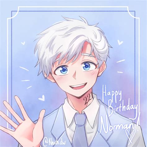 Norman Birthday Small Print Anime Tpn The Promised Etsy