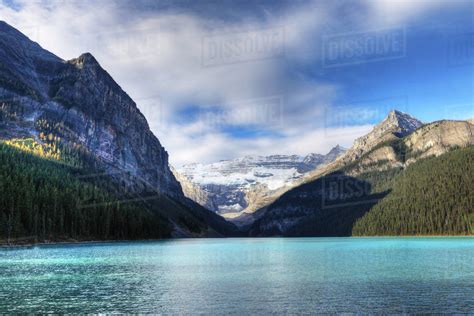 Lake Louise Near Banff Alberta Stock Photo Dissolve