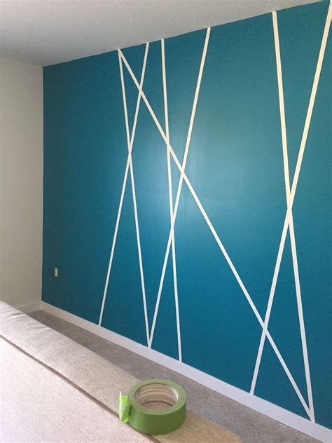 Diy Accent Wall Using Painters Tape Easy And Inexpensive Way For Any
