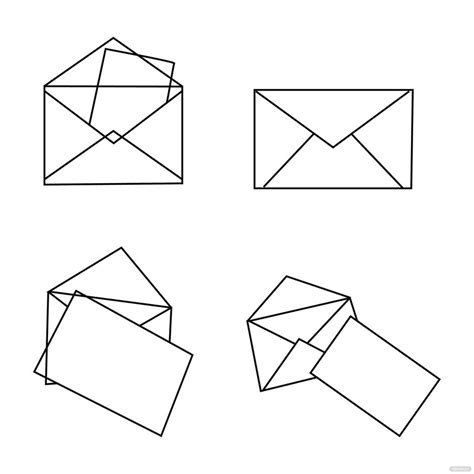 Envelope Outline Vector In Illustrator Svg  Png Eps Download