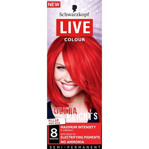 Schwarzkopf Live Colour Ultra Brights Pillar Box Red Hair Colour 1 Ea Schwarzkopf Hair Color
