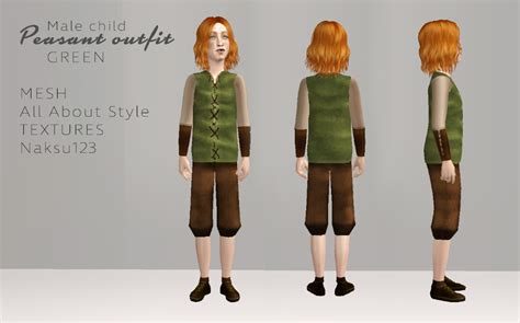 Mod The Sims Peasant Outfit For Male Child Peasant Outfit Peasant